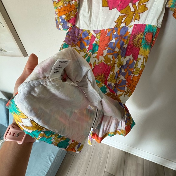 Anthropologie LOVE THE LABEL FLORAL PRINT FRONT ZIPPER DRESS - Picture 10 of 12